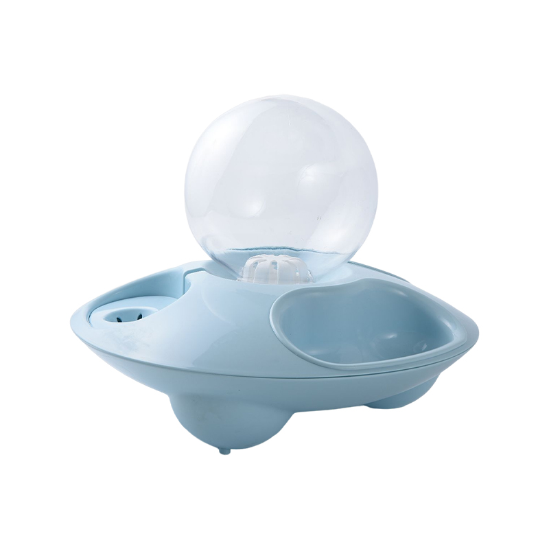 Custom UFO shape double dog bowl with automatic water feeder