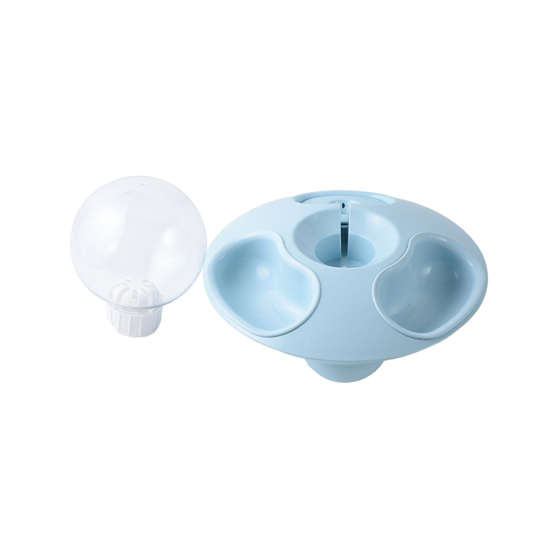 Custom UFO shape double dog bowl with automatic water feeder