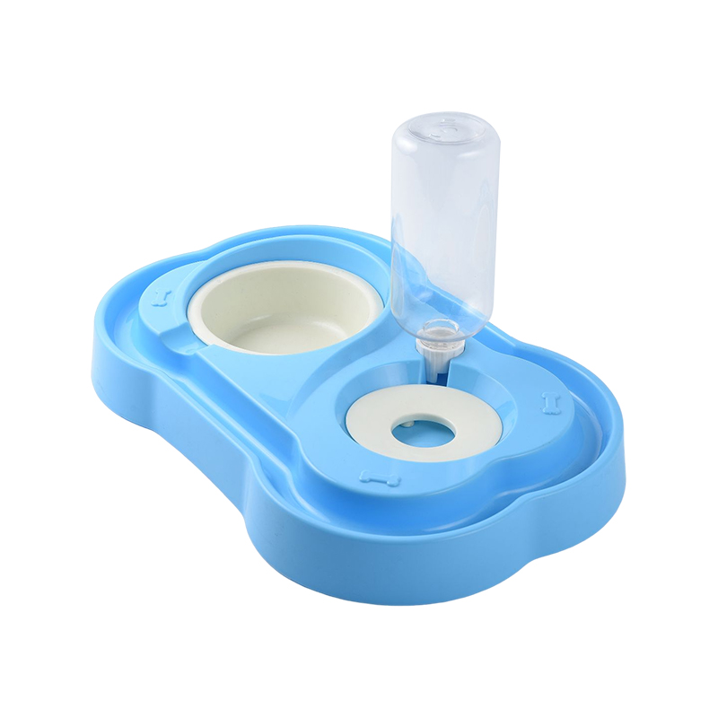 Anti-splash dog food and water feeder bowl