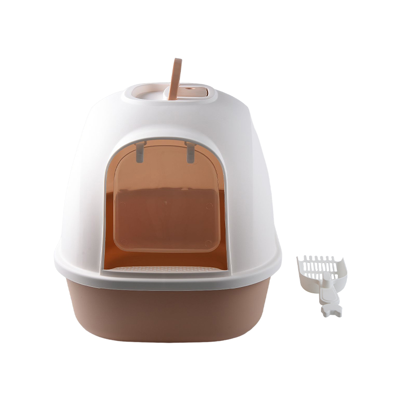 Hooded litter box toilet for cats