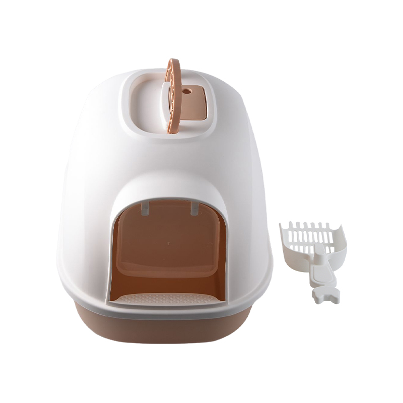 Hooded litter box toilet for cats