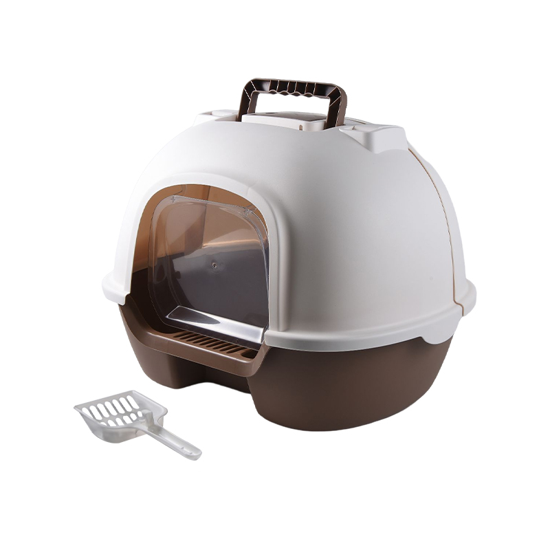 Hooded cat litter box