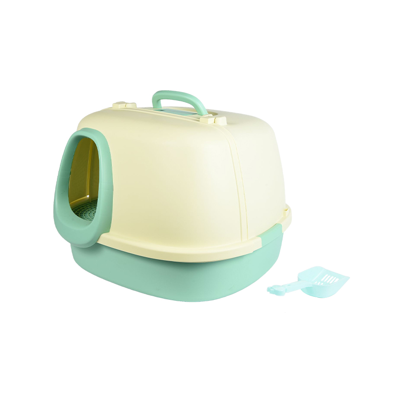 Closed hood litter boxes