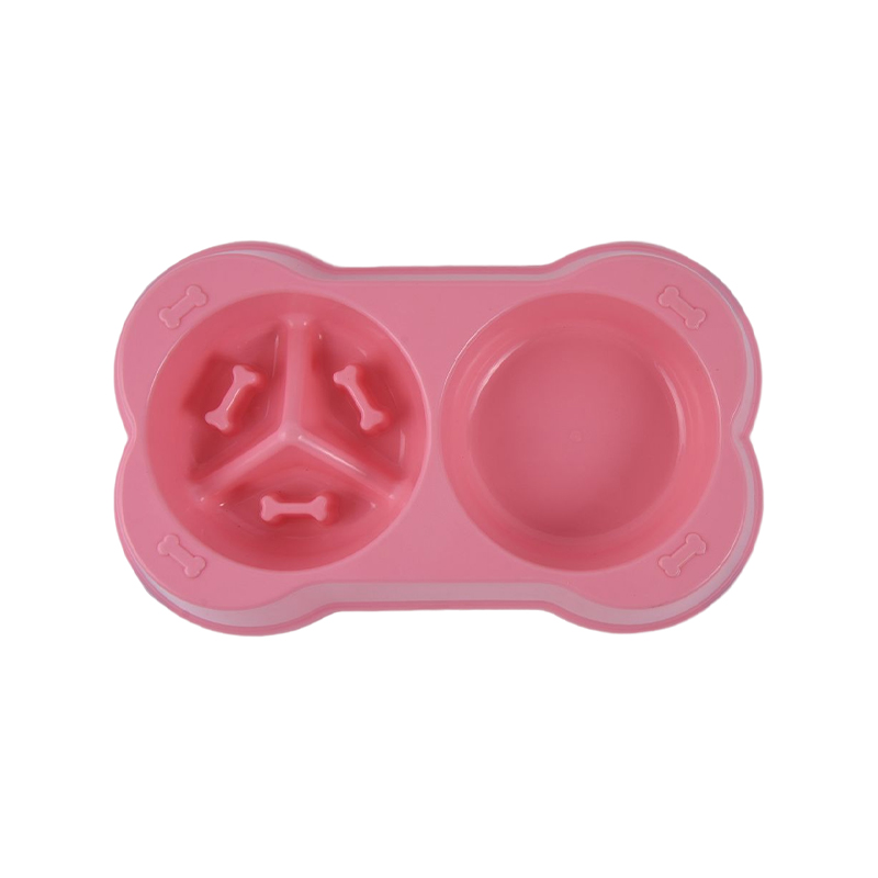 2 In1 Double Dog Bowl Slow Feeder