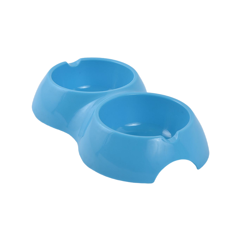 Pet puppy dog cat food water dish feeder double plastic dispenser bowl