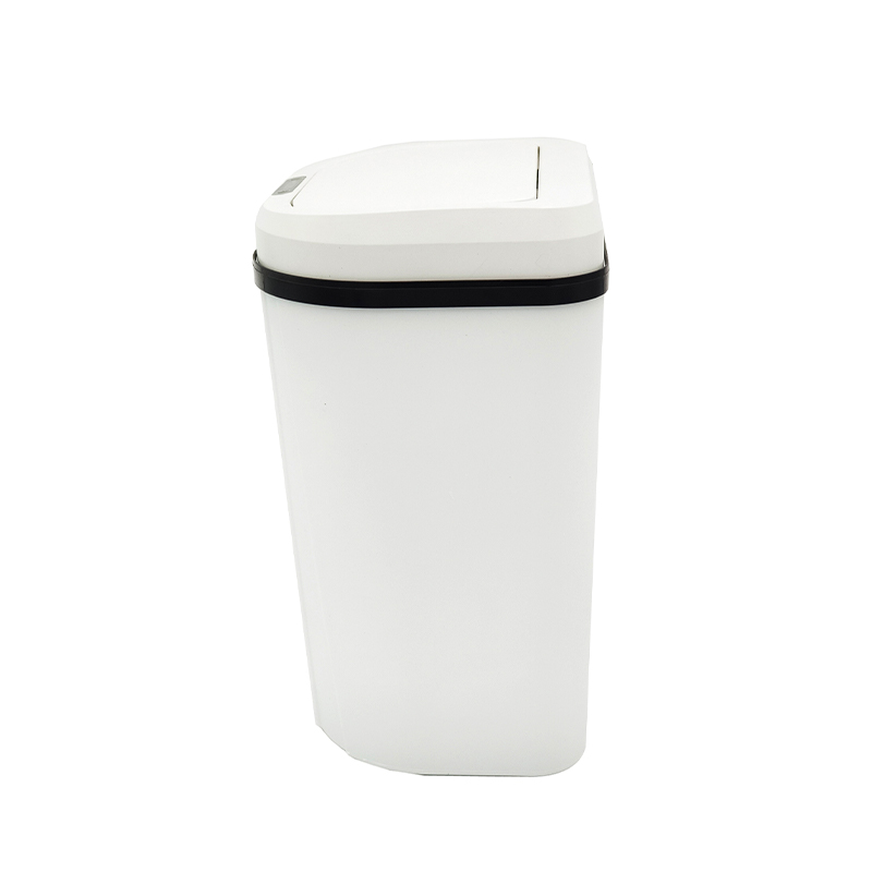 Touchless bathroom trash can with lid